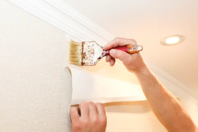 Pose de papier peint à Yvoire — revêtements muraux et toiles de verre